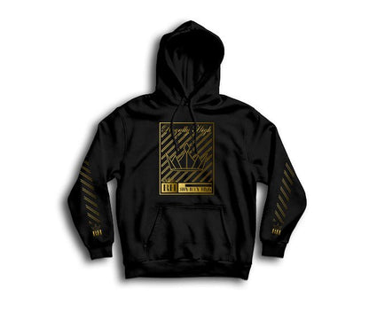 Royally High casual black hoodie with gold crown