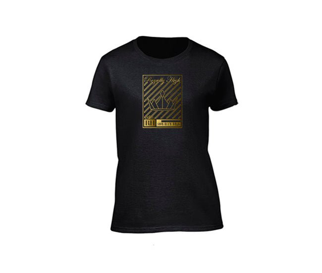 Essential Gold Crown Women's T-Shirt- Black T-Shirt  - Good quality womens T-Shirts | Royally High