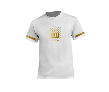 White Streetwear t-shirt for men with gold crown