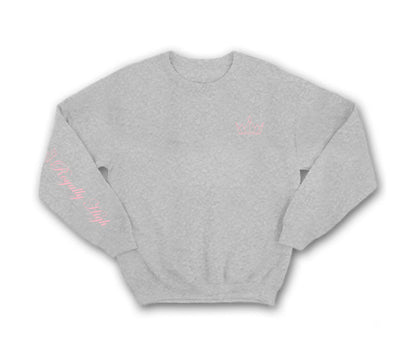 Royally High Heather grey sweatshirt with pink crown