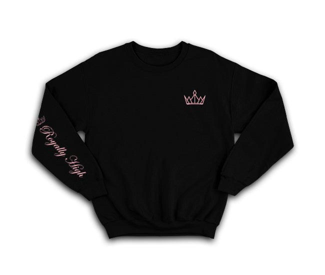 Royally High Black sweatshirt with pink crown