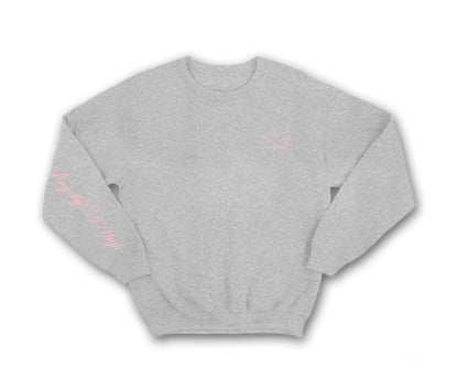 Heather Grey Sweatshirt with Pink Royally High Crown